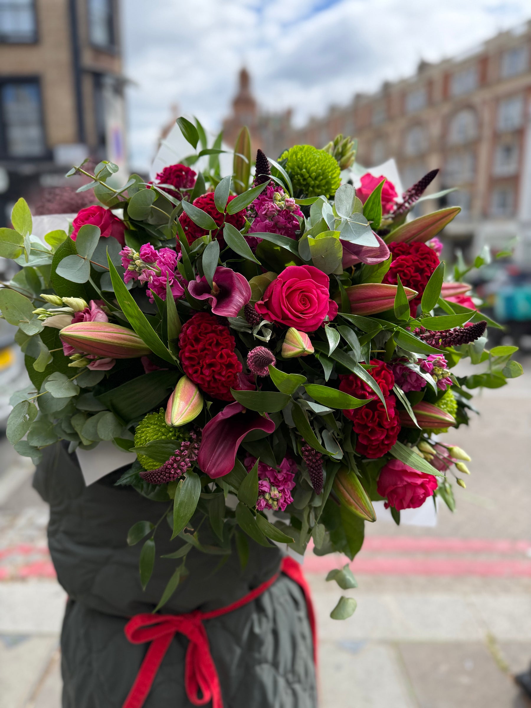 The Belgravia Deep Velvet Crimson Bouquet