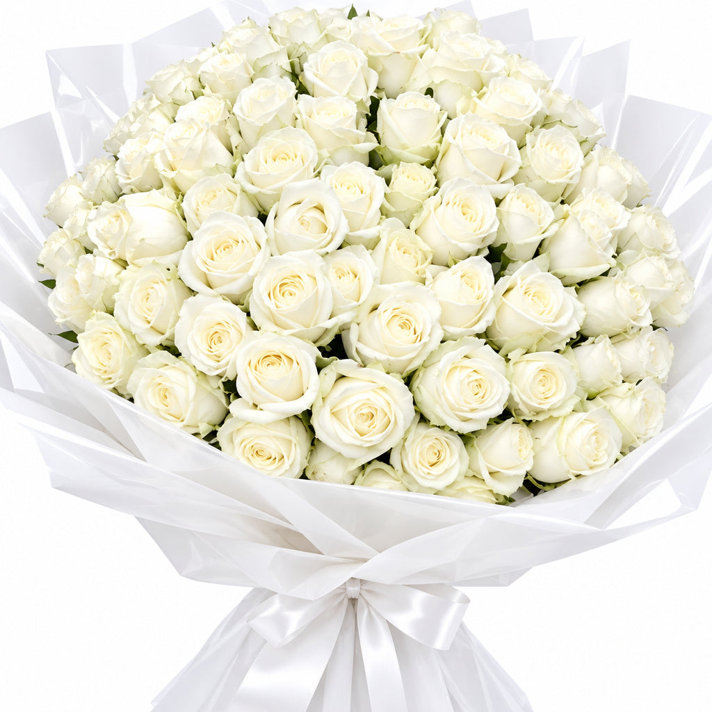 White Roses Add Color Luxury White Roses