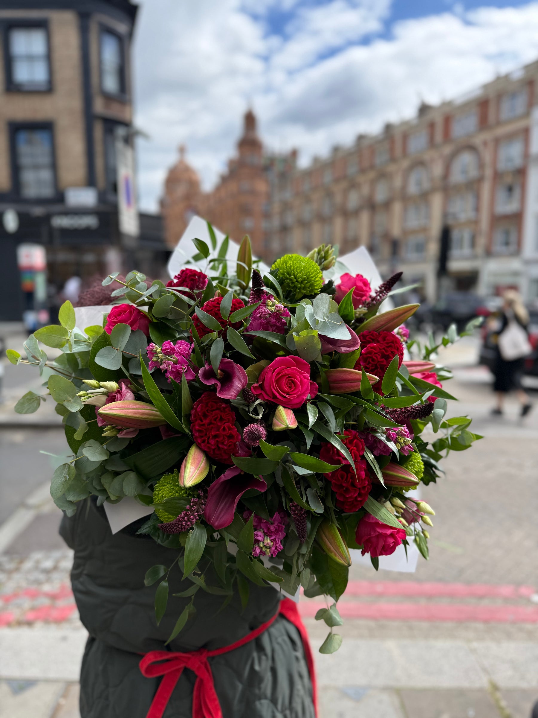The Belgravia Deep Velvet Crimson Bouquet