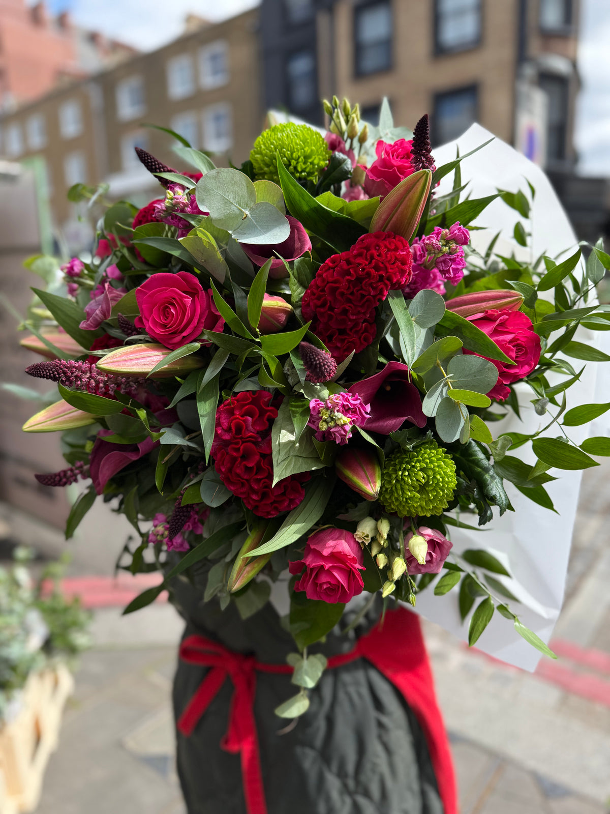 The Belgravia Deep Velvet Crimson Bouquet